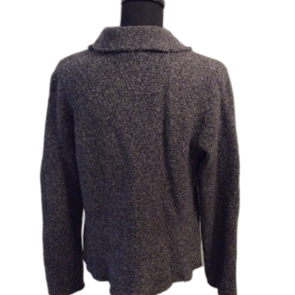 Eileen Fisher Button Up Cardigan Sweater Merino Wool Casmere Medium M Gray - Picture 2 of 5